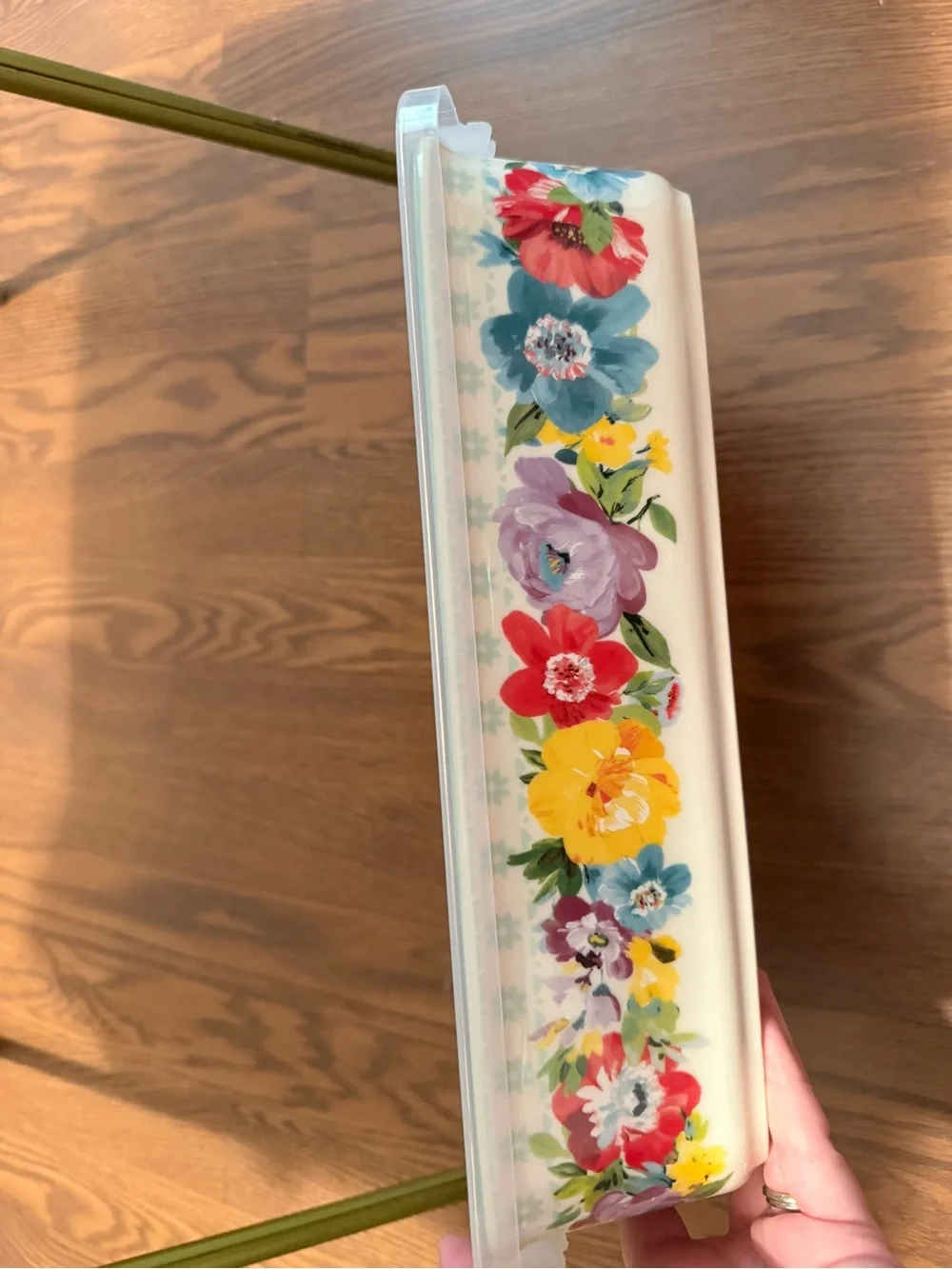 NEW Pioneer Woman 9x13 Floral Ceramic Casserole Dish with Lid
